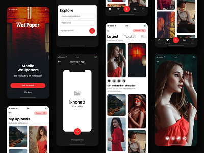Mobile Wallpaper Download App android app app inspiration apple concept inspiration ios iosapps iphone x mobile mobile app mockup ui ui design userinterface ux wallpaper app