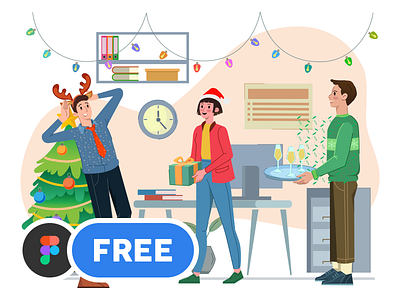 Happy New Year! 🎄 book branding celebration children christmas customized design holiday illustration illustrations illustrator logo ui ux vector webillustrations website