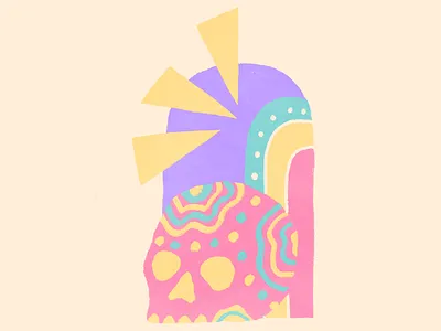 anotherskull.jpg brand and identity branding design folkart hand drawn hand lettering icon illustration logo skeleton skull typography vector vintage