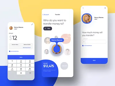 Mobile Banking - Money Transfer android app bank chart dashboard design finance ios mobile money ui ux
