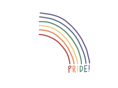 Pride Month illustration lgbtq line drawing pride rainbow