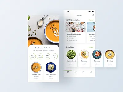 Vegan Food / Mobile App animation branding design dribbble food interface mobile app mobile design mobile ui principle project ui ux vegan web webdesign website
