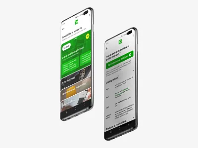 TD Borrowing android android app android app design app bank banking banking app borrow borrowing canada canada day credit galaxy galaxy s10 green plus student td trust ui