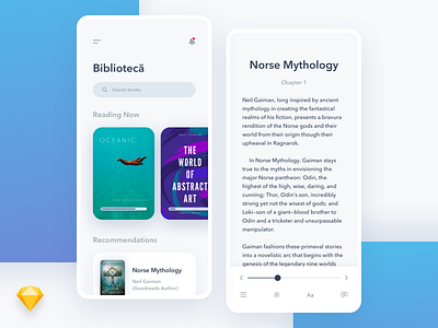 iOS Books App Concept • Sketch Freebie app blue book books design dribbble experience free freebie freebies interface invitation invite ios mobile phone search typography ui ux