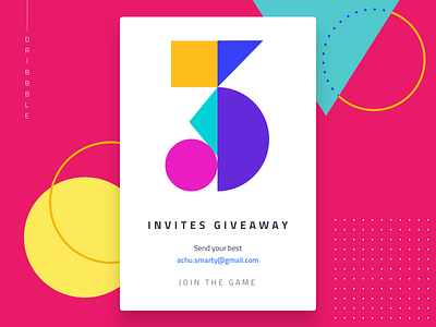 3 Dribbble Invites draft dribbble invite dribbble invites invites invites giveaway