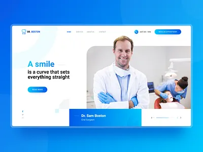 Dental Surgeon Website Mockup UX/UI Design dental dental surgeon dentist design doctor graphic hero medical rezfelix slide slider theme design theme for wordpress themeforest ui ux web webdesign website wordpress