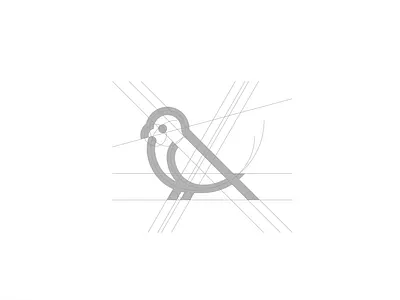 Birdy Construction bird branding construction golden ratio icon logo mark minimal symbol vector