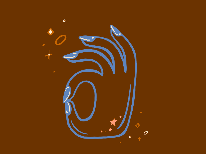 talking to the handdd animate animation design design art digital fingers crossed gif hand hand drawn hand drawn animation illustration okay peace procreate