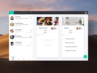Brief App Desktop - Chats Tasks Hubs UI brief figma minimalist ui uxui