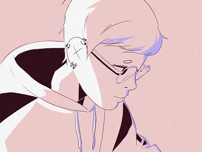 Sister portrait anime illustration ipadpro layout portrait poster texture