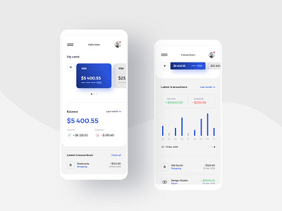 #16 BankApp - Mobile App Concept android app balance bank bank card card cash clean credit card finance financial flat ios iphone minimalism mobile money ui ux wallet