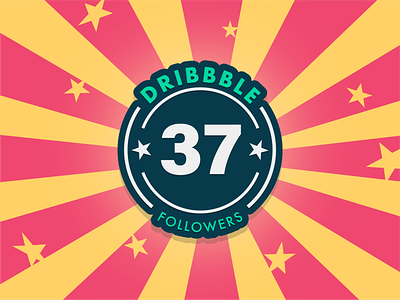 37 badge branding design flat funny vector
