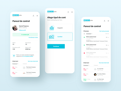 MEDIJobs - Mobile designs dashboard mobile ui user experience user interface ux web design webdesign website