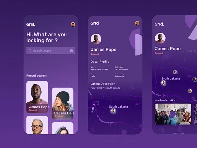 Grid Detection ai application artificialintelligence design mobile people track ui