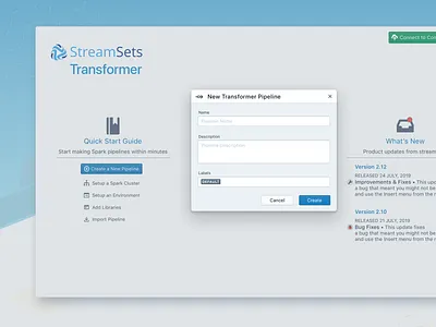 Transformer Dash Modal dashboard data data pipeline design system design systems enterprise modal open source saas saas app
