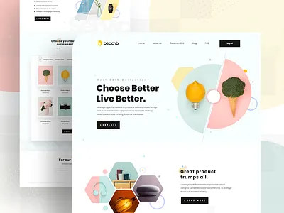 Landing Page Exploration 2019 trend agency app design clean ui creative dailyui design agency digital marketing agency homepage ios landing page landing page minimal mockups product design trendy design ui ux visual design web design