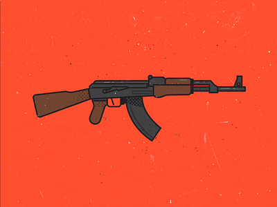 Ak47 ak47 art death design gun illustration kill toy ui vector weapon