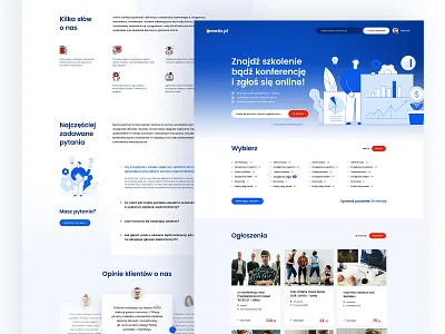 Eventis.pl — Website conferences design events gradient illustration landing navy blue olbromski ui visiontrust web website workshop