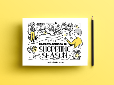 My back-to-school shopping season (Day4) doodle illustraion