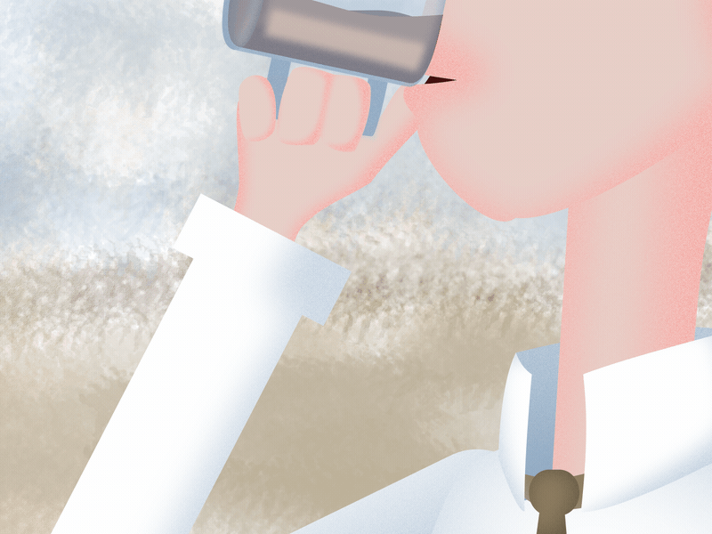 Сhapter-2 "Tea" (GIF) 2d animation animated gif animation arm character animation cup drink flat flatdesign gif nick office worker picture sales manager sip tea to drink tea