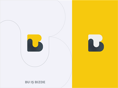 Bu is Bizde logo concept animation app icon design b letter b logo branding design flat flat logo hand logo hands handshake icon app identity illustration ios logo logo symbol symbol design web yellow logo