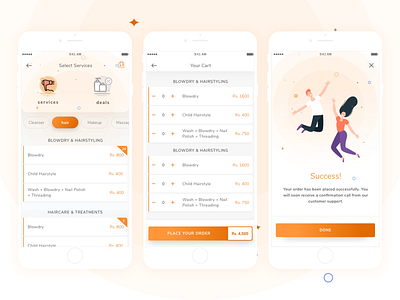 Gharpar2 2x beauty product beauty salon clean design sketch user interface user research ux design visual design