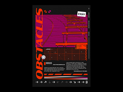 Obstacles Poster abstract poster branding daily poster design experimental futuristic poster poster a day poster design poster designer posters unique unique design unique poster
