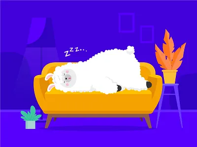 How was your weekend? blue color scheme colorful design dribbble hello dribbble illustration llama ui vector web design yellow