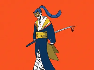 lady1.png illustration line art manga procreate warrior