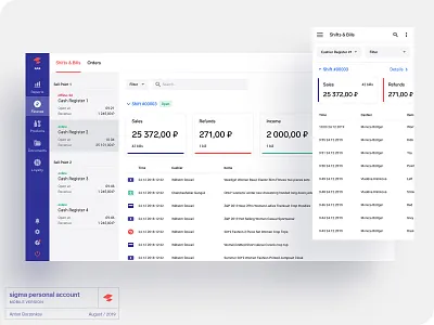 mobile version of sigma account adaptive informer interface minimal mobile navigation personal product redesign responsive select table version web