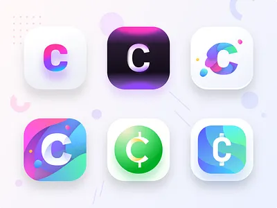 Cryptocurrency app icon (Source) app blockchain blockchain cryptocurrency dark dark mode daylight designer gradients holder icons investment market neel night prakhar share sharma ui uidesign uiux