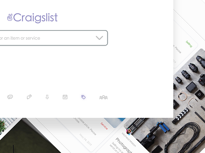 Craigslist Simplified Design app design craigslist icon design ui card design ui color design ui design user interaction design user interface ux design web design