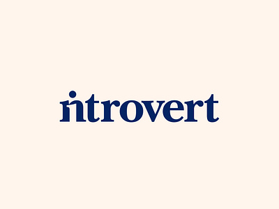Introvert Wordmark branding identity type brands logobranding lettermark clean simple logoinspirations clever inspiration logodesign creative ideas designer design logodesigner introvert illustration mobile print logo icon logos symbol logotype typograpy wordmark monogram logomark mark top best inspirational