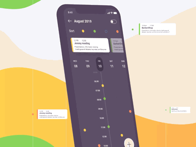 Calendar concept animaton adobe animation calendar concept design mobile xd