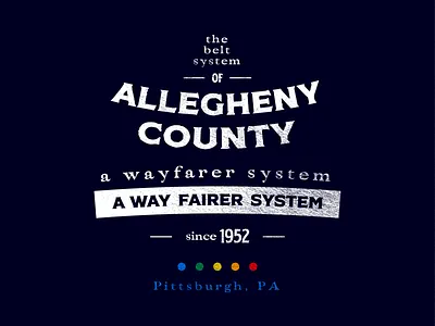 Allegheny Belt System - Badge 3 badge branding design illustration lettering logo type typography vector