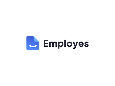 Employes Branding brand design document employee employer fold gradient identity logo mark smile symbol