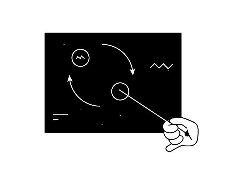 Illustrations for landing page coaching headphones illustration line art minimal minimalistic puzzle vector