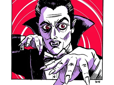 Prompt #1: Vampire drawlloween halloween inktober ipad pro art procreate vampire