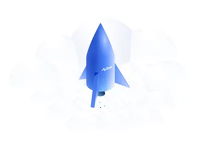 Rocket 3d grid icon illustration isometric launch rocket vector