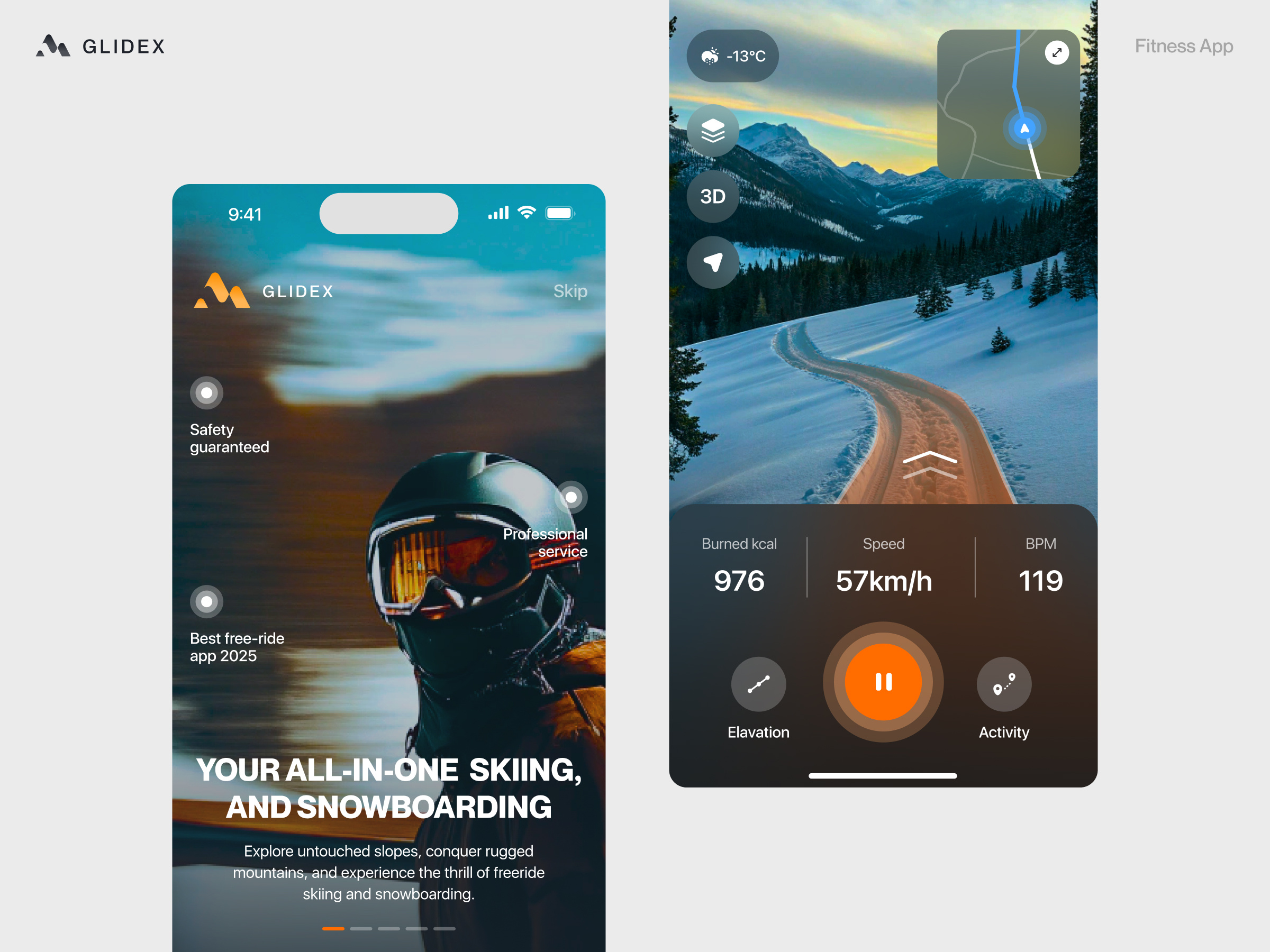 Example of Dashboard Design For Sport/Fitness App