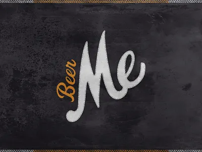 Beer Me beer black craft beer design graphic graphic design graphic art graphic artist graphic artists illustration script script font texture textured vector vintage vintage design white yellow