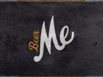 Beer Me beer black craft beer design graphic graphic design graphic art graphic artist graphic artists illustration script script font texture textured vector vintage vintage design white yellow