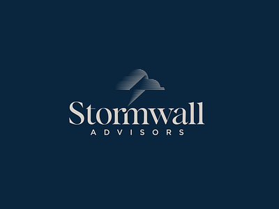 Stormwall Advisors branding identity design ligature logo typography