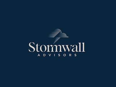 Stormwall Advisors branding identity ligature logo typography