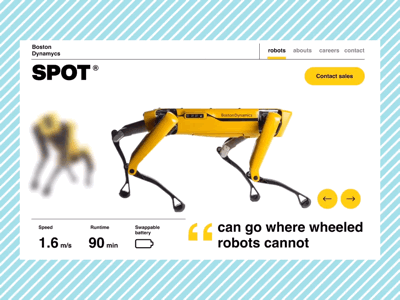 Concept for Boston Dynamics animation robot ui us uxanimation
