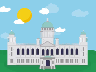 Belfast City Hall animation design illustration