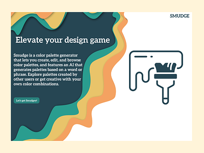 Landing Page for Color Pallet Generator design figma illustration landing page logo ui ux
