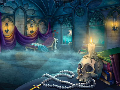 Halloween art artforsale artoftheday bones candle casino design coffin digital illustration game art game design halloween illustration jack o lantern moonlight nightmares slot machine slotopaint.com spirits trick or treat vampire witch