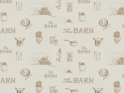 Custom Pattern Design asheville barn bread cooking designer food highlands icon iconography icons north carolina pattern
