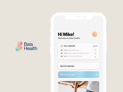 Bala Health branding digital design logo mobile design ui